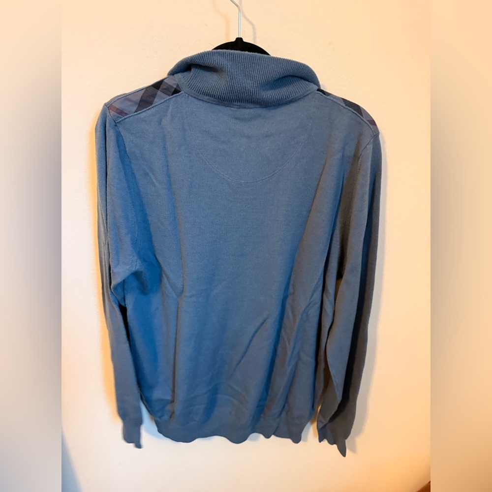BURBERRY Admiral Half Zip Pullover Sweater Sz XL - Picture 5 of 6